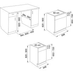 Franke FDWS 614 D8P DOS E 8 Programlı Ankastre Bulaşık Makinesi