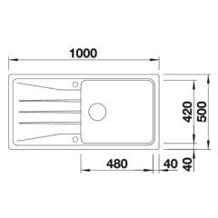 BLANCO SONA XL 6 S Antrasit Eviye