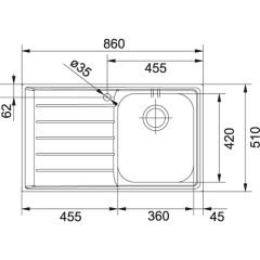 Franke Neptun NEX 611 Inox Sağ Damlalıklı Eviye