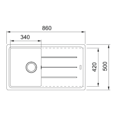 Franke Basis BFG 611-86 Stone Grey Eviye