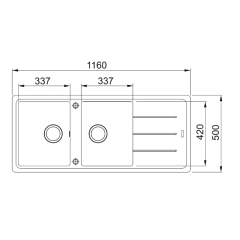 Franke Basis BFG 621-116 Nero Eviye