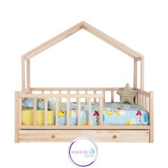 Adal Doğal Ladin Masif Yavrulu Montessori Karyola