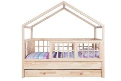 İlkim Doğal Ladin Kasalı Yavrulu Montessori Karyola