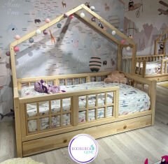 İlkim Doğal Ladin Yavrulu Montessori Karyola