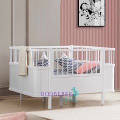 Venüs MDF Oval Büyüyen Beşik - Beyaz