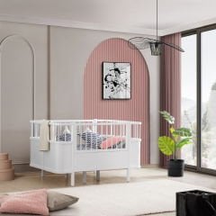 Venüs MDF Oval Büyüyen Beşik - Beyaz