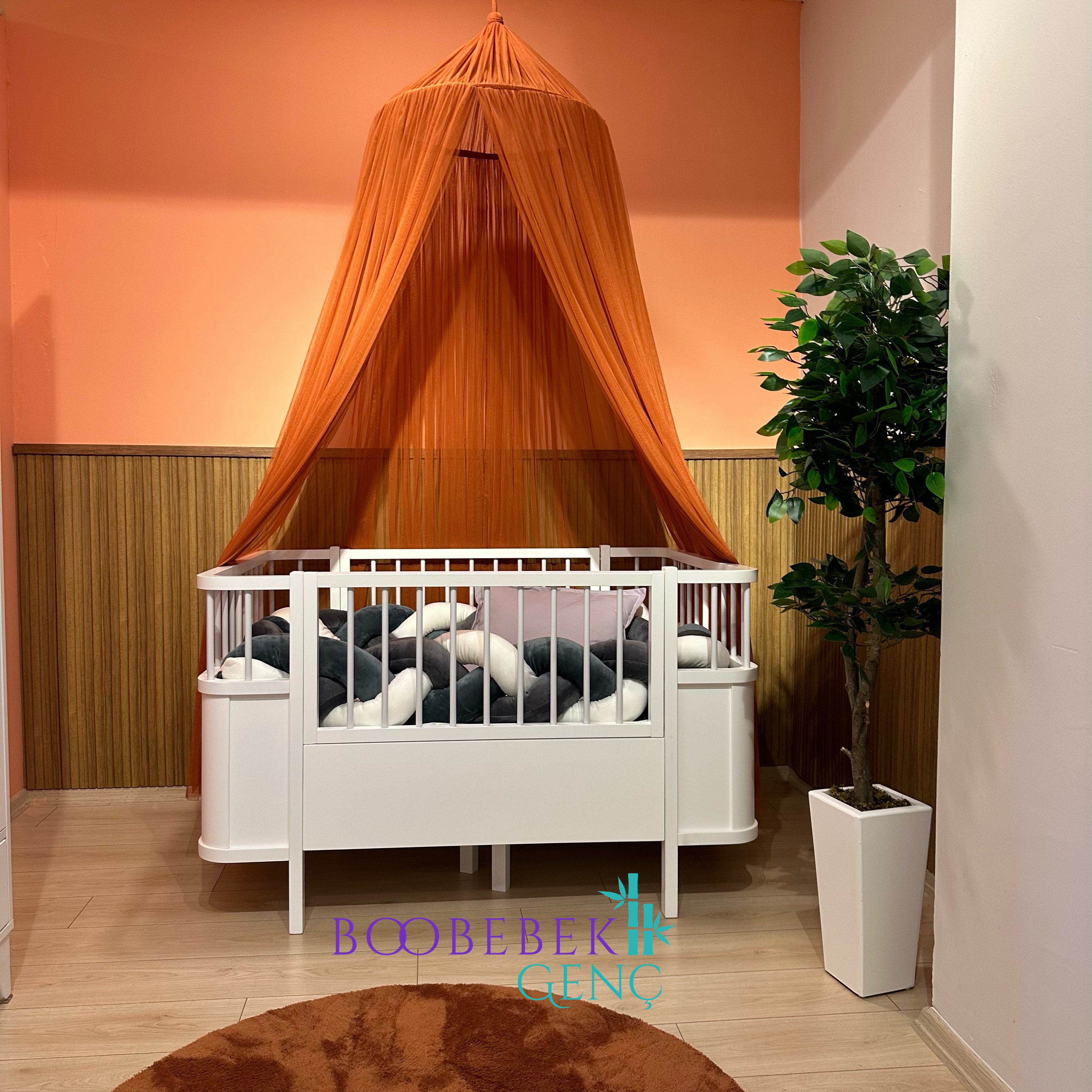 Venüs MDF Oval Büyüyen Beşik - Beyaz