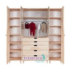 İlkim Doğal Ladin Masif 4 Kapılı Dolap IK-111