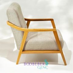 Noa El Yapımı Ahşap Berjer, Yeni Kahve