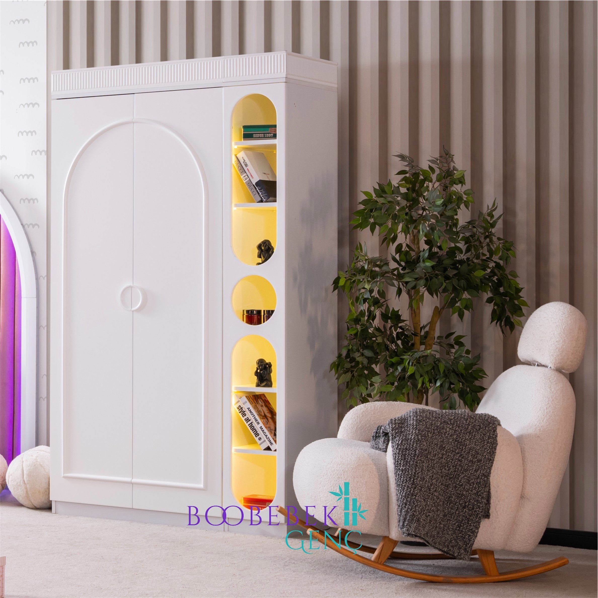 Verona 2 Kapılı Kitaplıklı Dolap