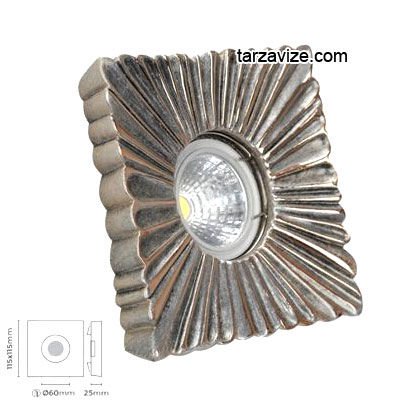 Tarzavize TR3062 Sıva Altı Dekoratif Porselen Led Spot Armatür Beyaz-Günışığı Işık