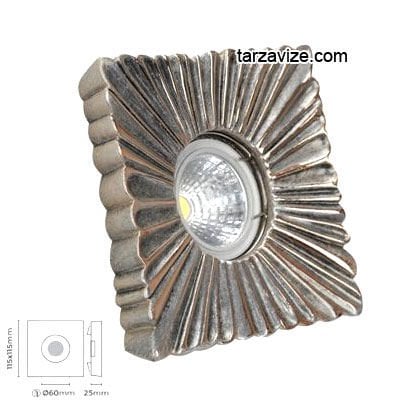 Tarzavize TR3062 Sıva Altı Dekoratif Porselen Led Spot Armatür Beyaz-Günışığı Işık