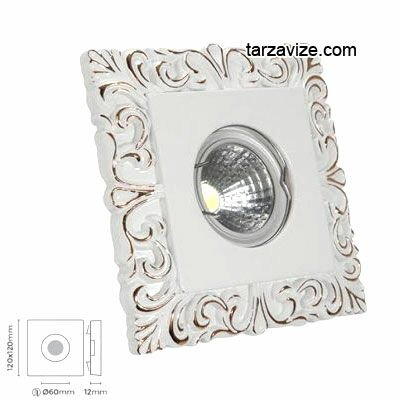 Tarzavize TR3057 Sıva Altı Dekoratif Porselen Led Spot Armatür Beyaz-Günışığı Işık