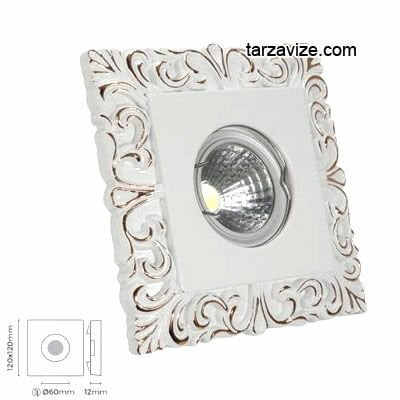 Tarzavize TR3057 Sıva Altı Dekoratif Porselen Led Spot Armatür Beyaz-Günışığı Işık