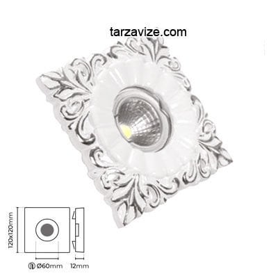 Tarzavize TR3061 Sıva Altı Dekoratif Porselen Led Spot Armatür Beyaz-Günışığı Işık