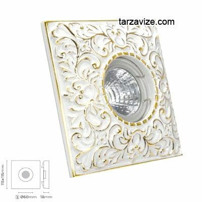 Tarzavize TR3059 Sıva Altı Dekoratif Porselen Led Spot Armatür Beyaz-Günışığı Işık