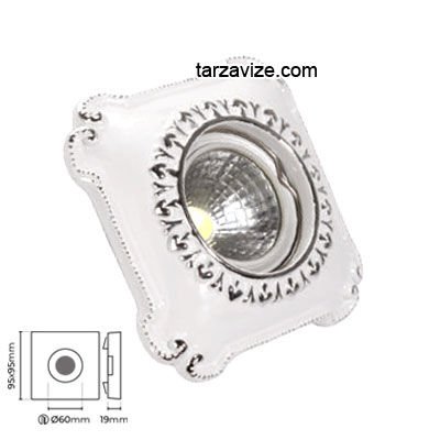 Tarzavize TR3055 Sıva Altı Dekoratif Porselen Led Spot Armatür Beyaz-Günışığı Işık
