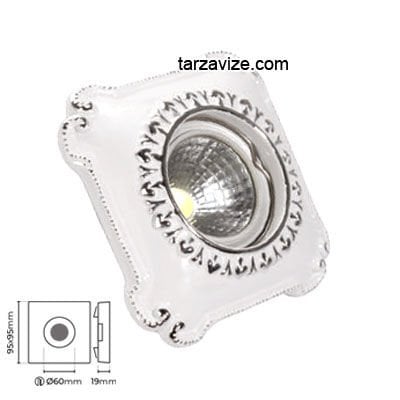 Tarzavize TR3055 Sıva Altı Dekoratif Porselen Led Spot Armatür Beyaz-Günışığı Işık