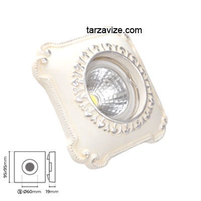 Tarzavize TR3054 Sıva Altı Dekoratif Porselen Led Spot Armatür Beyaz-Günışığı Işık