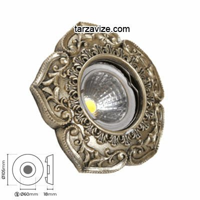 Tarzavize TR3016 Sıva Altı Dekoratif Porselen Led Spot Armatür Beyaz-Günışığı Işık
