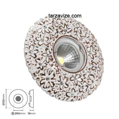 Tarzavize TR3022 Sıva Altı Dekoratif Porselen Led Spot Armatür Beyaz-Günışığı Işık