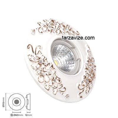 Tarzavize TR3018 Sıva Altı Dekoratif Porselen Led Spot Armatür Beyaz-Günışığı Işık