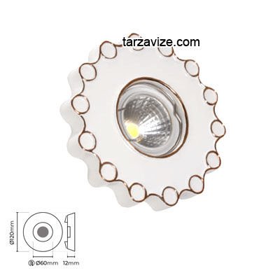 Tarzavize TR3027 Sıva Altı Dekoratif Porselen Led Spot Armatür Beyaz-Günışığı Işık