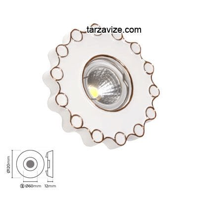 Tarzavize TR3027 Sıva Altı Dekoratif Porselen Led Spot Armatür Beyaz-Günışığı Işık