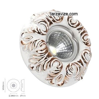Tarzavize TR3048 Sıva Altı Dekoratif Porselen Led Spot Armatür Beyaz-Günışığı Işık