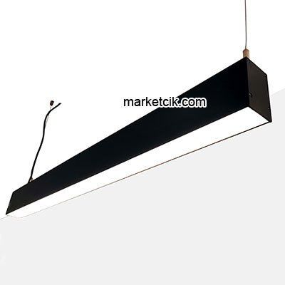 Tarzavize 2 metre 64 Watt Beyaz Işık Linear Led Aydınlatma, Mimari Led Aydınlatma Tavana Sıfır Montaj - Beyaz Kasa