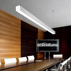 Tarzavize 2 metre 64 Watt Beyaz Işık Linear Led Aydınlatma, Mimari Led Aydınlatma Tavana Sıfır Montaj - Beyaz Kasa