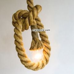 Tarzavize 3cm Dekoratif Örgülü Kalın Hasır Halat, 1 Metre KABLOSUZ