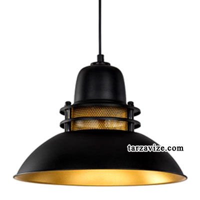 Cata CT-8248 Dekoratif Siyah Tekli Retro Modern Sarkıt Tarz Avize