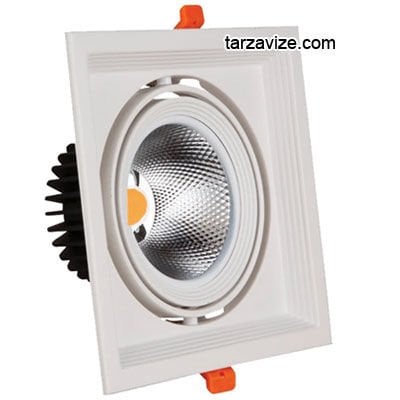 Marketcik 20 Watt Sıva Beyaz Siyah Tekli Led Spot Armatür Beyaz-Günışığı Işık