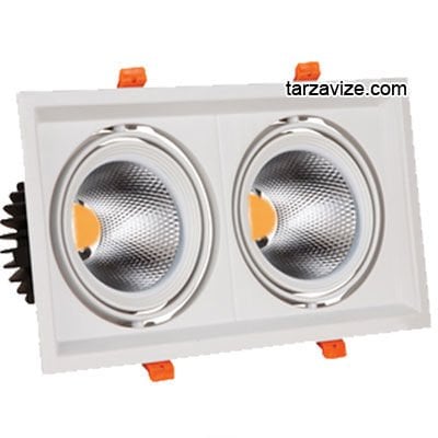 Marketcik 2x20 Watt Sıva Altı Beyaz İkili Led Spot Armatür Beyaz-Günışığı Işık