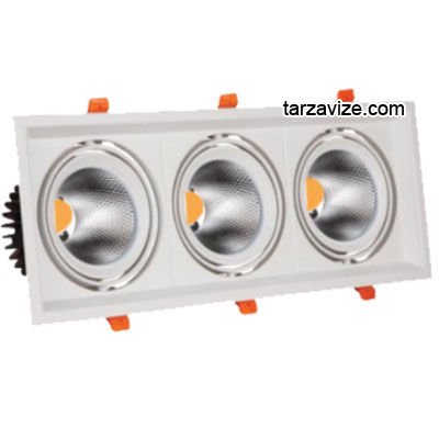 Marketcik 3x15 Watt Sıva Altı Beyaz Üçlü Led Spot Armatür Beyaz-Günışığı Işık