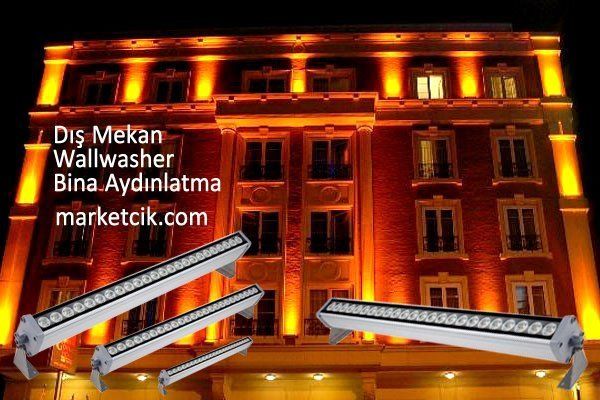 Marketcik 100cm 36 Watt Led Wallwasher Duvar Boyama Aydınlatma Armatürü, Beyaz-Günışığı-Mavi-Kırmızı-Yeşil-Amber-RGB Işık Beyaz