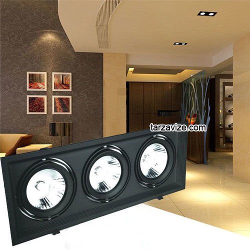 Cata CT-5505 3x15 Watt Sıva Altı Siyah Üçlü Led Spot Armatür Günışığı Işık