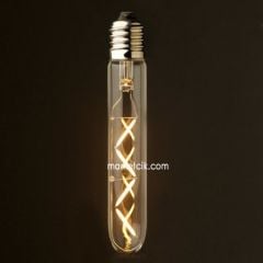 Edison Dekoratif Led Tüp Rustik Ampul 4 Watt E27 Duy, 18 cm Tüp Ampul Modeli