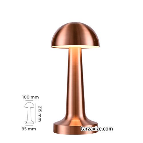 Tarzavize Mantar Model Şarjlı Dimmerli Led Masa Lambası 3 Renk Işıklı