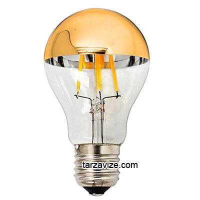Marketcik Dekoratif 4 Watt E27 Duy Led Sarı Aynalı Ampul