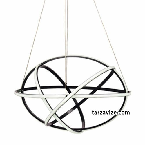 Tarz Avize Çember Sarkıt Led Avize 3 Renk Işık 150 Watt TRZ-097