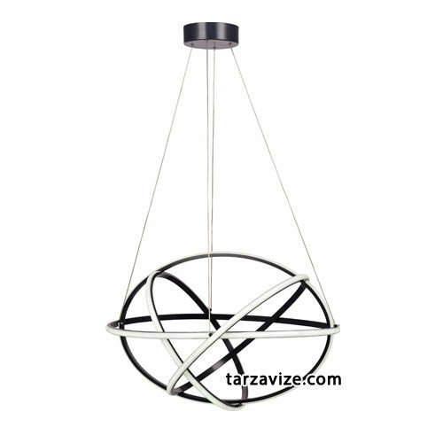 Tarz Avize Çember Sarkıt Led Avize 3 Renk Işık 150 Watt TRZ-097