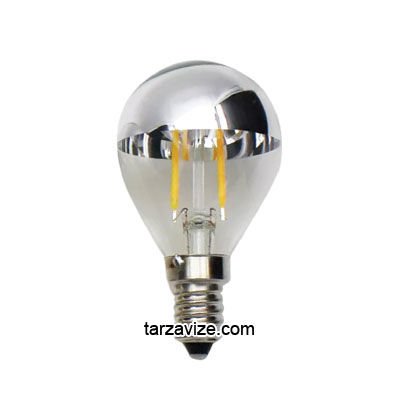 Marketcik Dekoratif 4 Watt E14 Duy Led Krom Aynalı Ampul