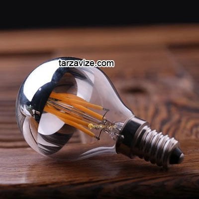 Marketcik Dekoratif 4 Watt E14 Duy Led Krom Aynalı Ampul