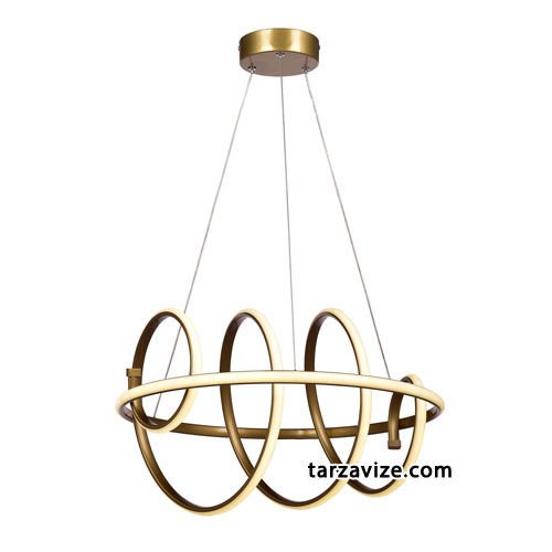 Tarz Avize Yay Sarkıt Led Avize 3 Renk Işık 120 Watt TRZ-130