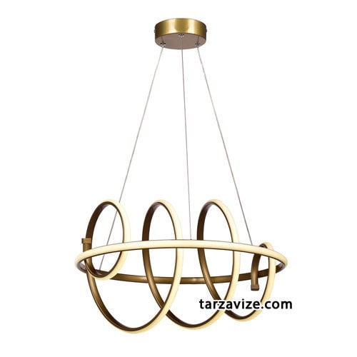 Tarz Avize Yay Sarkıt Led Avize 3 Renk Işık 120 Watt TRZ-130