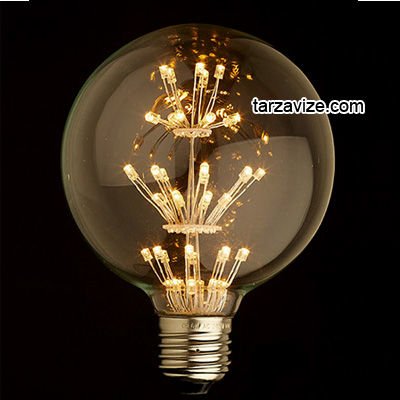 Edison Dekoratif Led Rustik Ampul 1,6 Watt E27 Duy, G120 Glop Çiçek Led Ampul Modeli 12cm