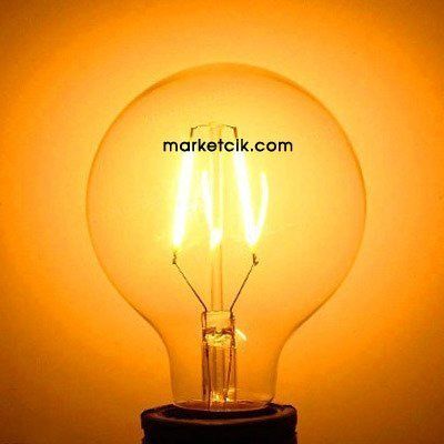 Edison Dekoratif Rustik G95 Led Glop Ampul 4 Watt E27 Duy, G95 Glop Ampul Modeli 9,5cm, Dim Edilebilir