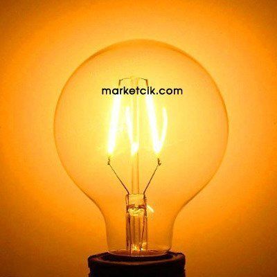 Edison Dekoratif Rustik G120 Led Glop Ampul 6 Watt E27 Duy, G120 Glop Ampul Modeli 12cm